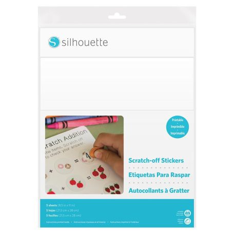 Nyomtatható kaparós papír A4, Scratch-off Stickers / Silhouette materials (5 ív)