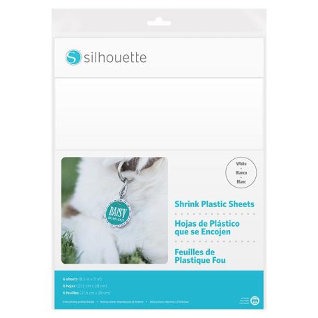 Zsugorfólia - fehér A4, Shrink Plastic Sheets / Silhouette materials (6 ív)
