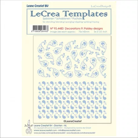 Stencil Paisley designs / LeCrea Templates (1 db)