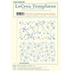 Stencil , Squares & Paisleys / LeCrea Templates (1 db)