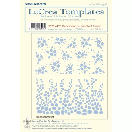 Stencil Bunch of flowers / LeCrea Templates (1 db)