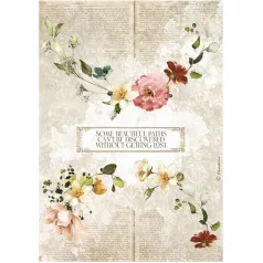   Rizspapír A4, Garden of Promises girlandok / Stamperia Rice Paper (1 ív)