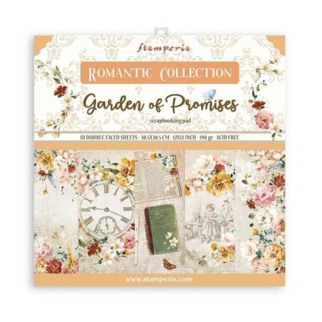 Stamperia Scrapbook papírkészlet 12" (30 cm) - Garden of Promises - Paper Pack (10 ív)