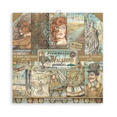   Stamperia Scrapbook papírkészlet 12" (30 cm) - Sir Vagabond Aviator - Paper Pack (10 ív)
