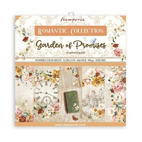 Papírkészlet 6" (15 cm), Garden of Promises / Stamperia Paper Pack (10 ív)
