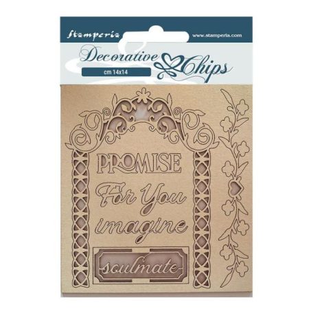 Chipboard 14x14 cm, Garden of Promises Promise for you / Stamperia Chipboard (1 ív)