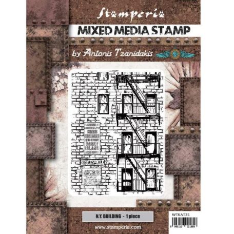 Gumibélyegző , Sir Vagabond Aviator New York-i épület / Stamperia Natural Rubber Stamp (1 csomag)
