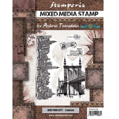 Gumibélyegző , Sir Vagabond Aviator New York  city / Stamperia Natural Rubber Stamp (1 csomag)