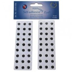   Rezgőszem - Öntapadós 54 db / 12mm, Round / Self-Adhesive Movable Eyes (1 csomag)