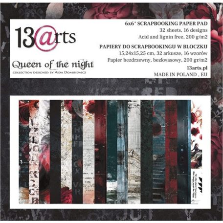 Papírkészlet 6" (15 cm), Queen of the Night / 13@rts Paper Pad (1 csomag)