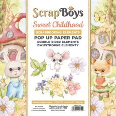   Kivágóív készlet 6" (15 cm), Sweet Childhood / ScrapBoys Paper Pad (24 lap)