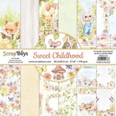   Papírkészlet 8" (20 cm), Sweet Childhood / ScrapBoys Paper Pad (12 lap)