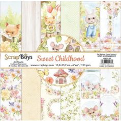   Papírkészlet 6" (15 cm), Sweet Childhood / ScrapBoys Paper Pad (24 lap)