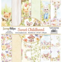   Papírkészlet 12" (30 cm), Sweet Childhood / ScrapBoys Paper Pad (12 lap)