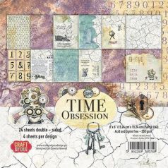   Papírkészlet 6" (15 cm), Time Obsessio / Craft&You Paper Set (24 lap)