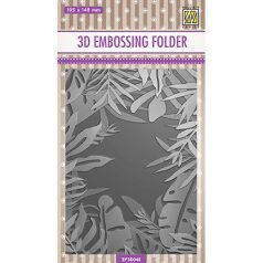   Domborító mappa , Frame of tropical leaves / NC 3D Embossing Folders (1 db)