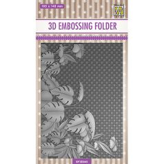   Domborító mappa , Flowers Monstera Deliciosa / NC 3D Embossing Folders (1 db)