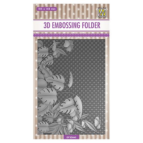 Domborító mappa , Flowers Monstera Deliciosa / NC 3D Embossing Folders (1 db)