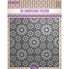   Domborító mappa , Square frame Flower pattern / NC 3D Embossing Folders (1 db)