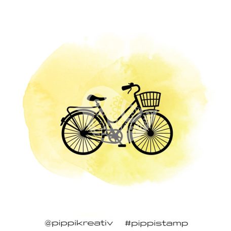 Gumibélyegző , Bicikli / PIPPI Rubber Stamp (1 db)