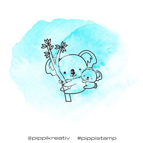 Gumibélyegző , Together Koala / PIPPI Rubber Stamp (1 db)