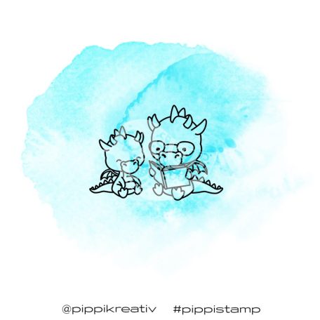 Gumibélyegző , Together Dragon / PIPPI Rubber Stamp (1 db)