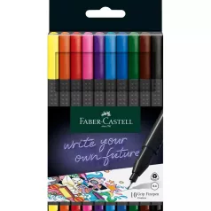   Faber-Castell Finepen Grip tűfilc készlet 0,4 mm - Fineliner Grip (10 db)