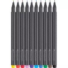   Faber-Castell Finepen Grip tűfilc készlet 0,4 mm - Fineliner Grip (10 db)