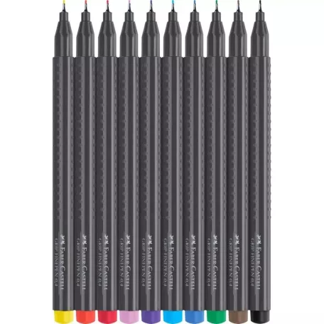 Faber-Castell Finepen Grip tűfilc készlet 0,4 mm - Fineliner Grip (10 db)