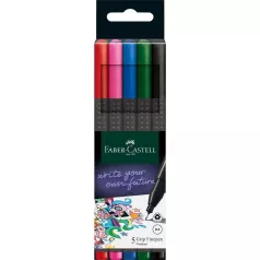   Faber-Castell Finepen Grip tűfilc , 0,4 mm Basic/ Faber Castell Fineliner Grip (4 db)