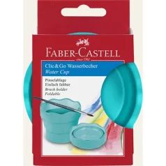   Faber-Castell Clic & Go ecsettál - összecsukható ,  Turquoise/ Faber Castell Watercup (1 db)
