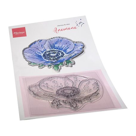 Vágósablon bélyegzővel , Tiny's Flowers - Anemone / Marianne Design Stamps & dies (1 db)