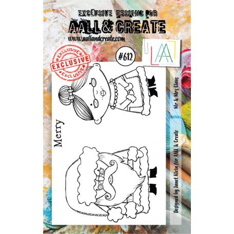 Szilikonbélyegző , Mr & Mrs Claus / AALL Stamp (1 db)
