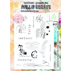   Szilikonbélyegző A4, Elegant Spring Florals / AALL Stamp (1 db)