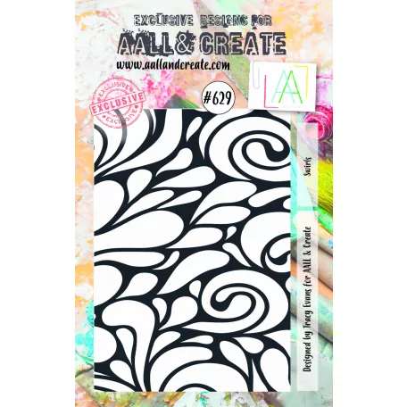 Szilikonbélyegző , Swirls  / AALL Stamp (1 db)