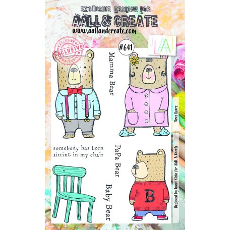 Szilikonbélyegző , Three Bears / AALL Stamp (1 db)