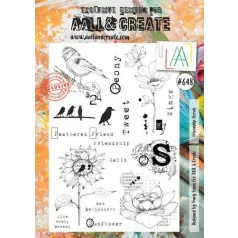   Szilikonbélyegző A4, Friendship Florals / AALL Stamp (1 db)