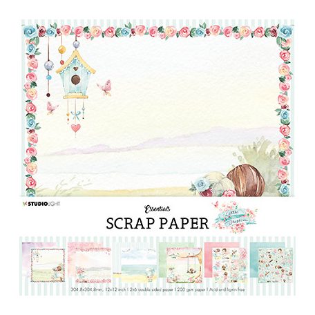 Papírkészlet , Background paper Little Blossom nr.04 / SL Scrap set (12 lap)