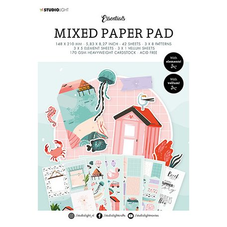 Papírkészlet , Mixed Paper Pad Pattern paper Essentials nr.14 / SL Scrap set (12 lap)