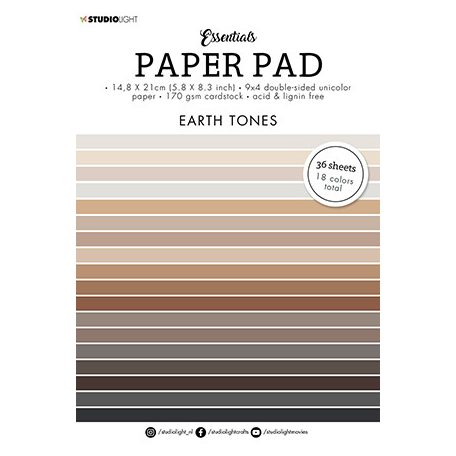 Papírkészlet , Earth tones Essentials nr.51 / SL Paper Pad Blocks (36 lap)