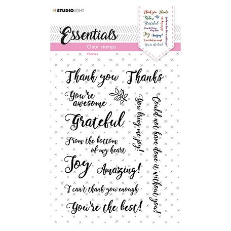 Szilikonbélyegző , Sentiments/Wishes - Thanks Essentials nr.178 / SL Clear Stamp (1 csomag)