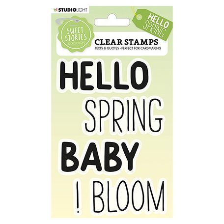 Szilikonbélyegző , Quotes large Hello Spring Sweet Stories nr.214 / SL Clear Stamp (1 csomag)