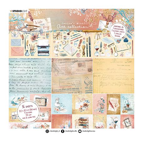 Papírkészlet , Mixed designs Write Your Story nr.35 / SL Scrap set (36 lap)