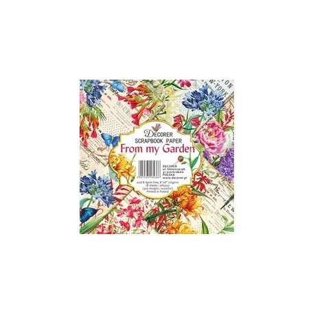 Papírkészlet 8" (120 cm), From my Garden / Decorer Scrapbook Paper (24 ív)