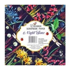   Papírkészlet 8" (120 cm), Nighttime / Decorer Scrapbook Paper (24 ív)