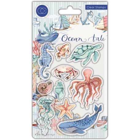 Szilikonbélyegző , Clear Stamps Sea Life/ Craft Consortium Ocean Tale (1 csomag)