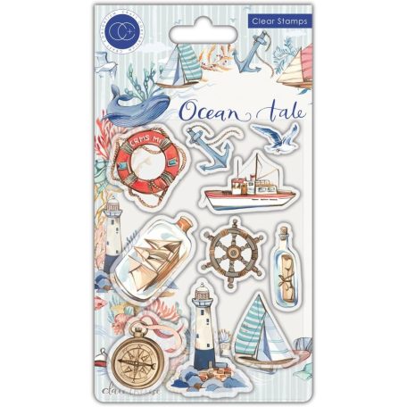 Szilikonbélyegző , Clear Stamps Adventure/ Craft Consortium Ocean Tale (1 csomag)