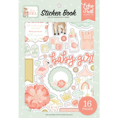 Matrica , It's A Girl / Echo Park Sticker Book (16 ív)