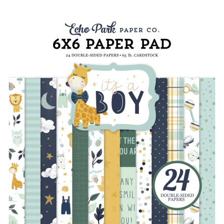Papírkészlet 6" (15 cm), It's A Boy / Echo Park Paper Pack (24 lap)