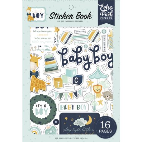 Matrica , It's A Boy / Echo Park Sticker Book (16 ív)